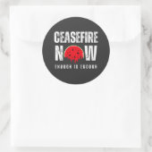 STAAKT-HET-VUREN NU is genoeg watermeloen Ronde Sticker (Tas)