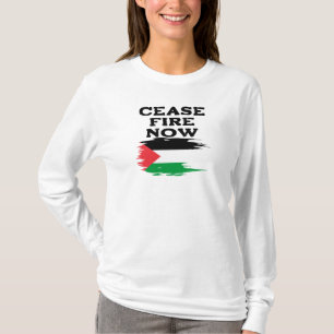 Staakt-het-vuren nu / Stop oorlog / Vrij Palestina T-shirt