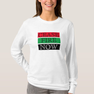 Staakt-het-vuren nu / Stop oorlog / Vrij Palestina T-shirt