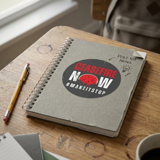 STAakt HET VUUR NU watermeloen Ronde Sticker