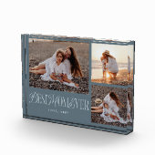 Staal Blauw Beste Moeder Ooit Collage Fotoblokken (Rechts)