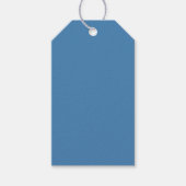 Staal Blauw Grijs Effen Kleur Cadeaulabel (Voorkant)
