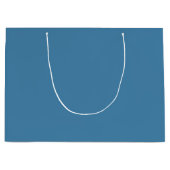 Staal Blauw Vaste, blanco kleur Groot Cadeauzakje (Voorkant)