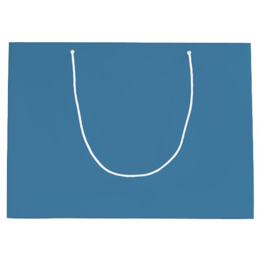 Staal Blauw Vaste, blanco kleur Groot Cadeauzakje (Voorkant)