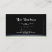 Staal Blauw Zwart Wit Verloop met Logo Stijlvol Visitekaartje (Achterkant)