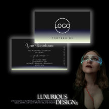 Staal Blauw Zwart Wit Verloop met Logo Stijlvol