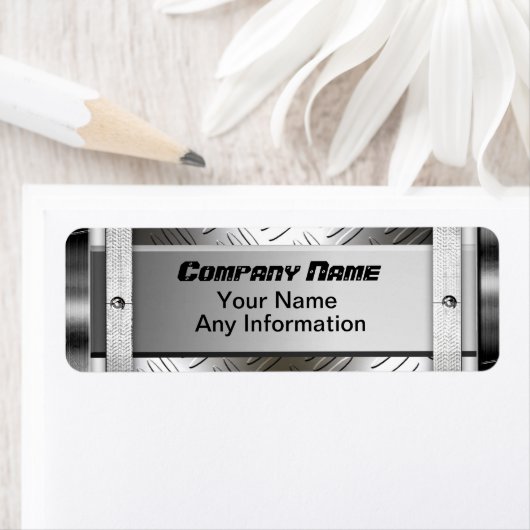 Staal Diamant Patroon Metalen Labels (Insitu)