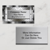 Staal Diamond Pattern Metal Visitekaartje (Voorkant / Achterkant)