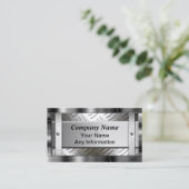 Staal Diamond Pattern Metal Visitekaartje (Staand voorkant)