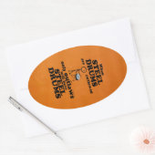 Staal Drums Verboden ovaal Sticker (Envelop)