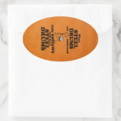Staal Drums Verboden ovaal Sticker (Tas)