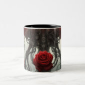 Staal en rozen 028 tweekleurige koffiemok (Center)