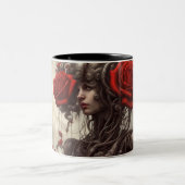 Staal en rozen 029 tweekleurige koffiemok (Center)