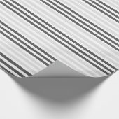 Staal en Zilver Gestreept Inpakpapier (Hoek)