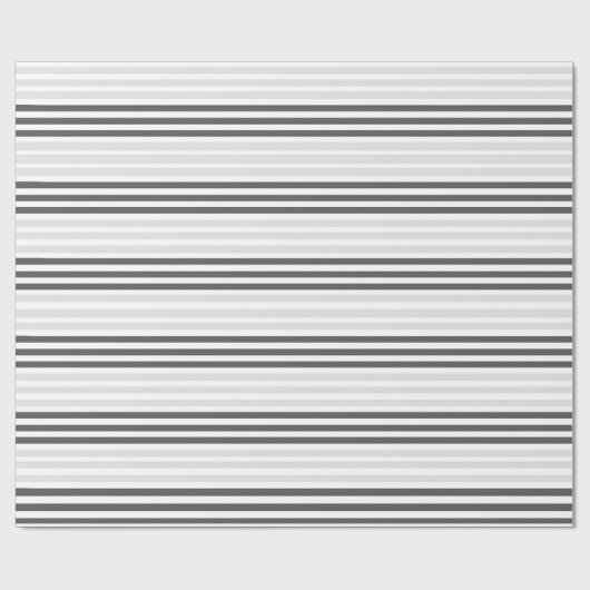 Staal en Zilver Gestreept Inpakpapier (Vlak)