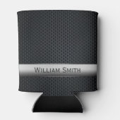 Staal gestreepte donkere metaal blikjeskoeler (Achterkant)