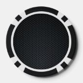 Staal gestreepte donkere metaal poker chips (Achterkant)