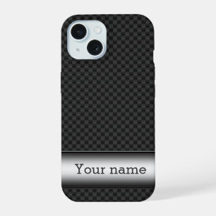 Staal gestreepte koolstofvezel iPhone 15 case