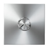 Staal gradiënt grafisch symbool tegeltje (Voorkant)