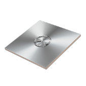 Staal gradiënt grafisch symbool tegeltje (Zijkant)