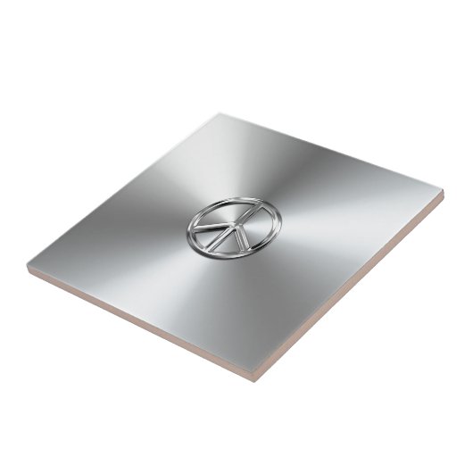 Staal gradiënt grafisch symbool tegeltje (Zijkant)