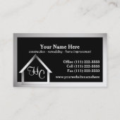 Staal Grijs Huis bouw Visitekaartje (Voorkant)