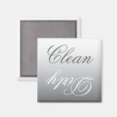 Staal Grijs Ombre Vaatwasser Schoon/Vuil Magneet (Voorkant / Achterkant)