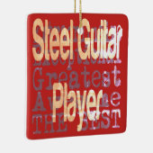 Staal Guitar Player Extraordinaire Keramisch Ornament (Rechts)