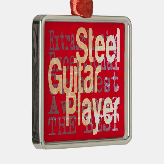 Staal Guitar Player Extraordinaire Metalen Ornament (Rechts)
