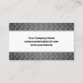 Staal met diamantpatroon visitekaartje (Achterkant)