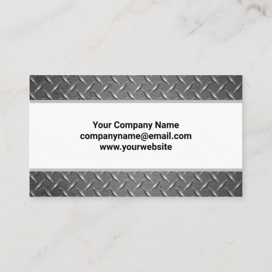 Staal met diamantpatroon visitekaartje (Achterkant)