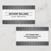 Staal met diamantpatroon visitekaartje (Voorkant / Achterkant)