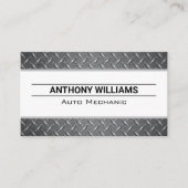 Staal met diamantpatroon visitekaartje (Voorkant)