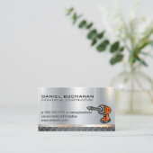 Staal | Metaal | Boor Logo Visitekaartje (Staand voorkant)