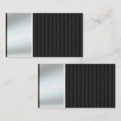 Staal metaal op Visitekaartjes van koolstofvezel (Voorkant / Achterkant)