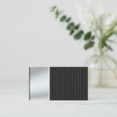 Staal metaal op Visitekaartjes van koolstofvezel (Staand voorkant)