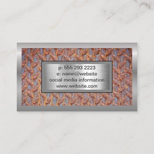 Staal | Metaalgrens Visitekaartje (Achterkant)