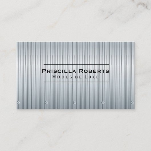 Staal | Metalen achtergrondverlichting Visitekaartje (Voorkant)