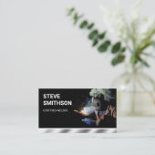 Staal Metallic Metal Works Welder Visitekaartje (Staand voorkant)