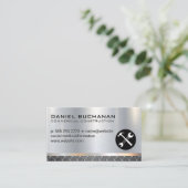 Staal | Metallisch | Hamermoersleutel Visitekaartje (Staand voorkant)