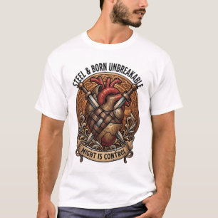 Staal & Onbreekbare Kracht Geboren Is Controle T-shirt
