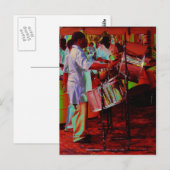 Staal Pan Drummer SD0104 Briefkaart (Voorkant / Achterkant)