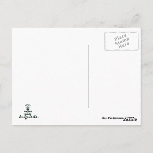 Staal Pan Drummer SD0104 Briefkaart (Achterkant)