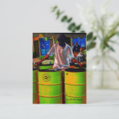 Staal Pan Drummer SD0108 Briefkaart (Staand voorkant)