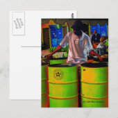 Staal Pan Drummer SD0108 Briefkaart (Voorkant / Achterkant)