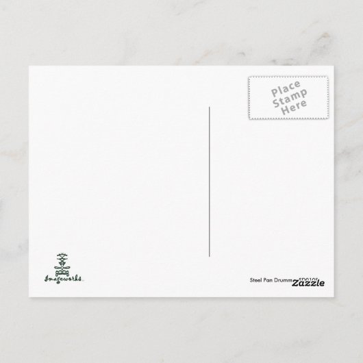 Staal Pan Drummer SD0108 Briefkaart (Achterkant)