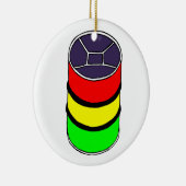 Staal Pan Rasta-kleuren Staal Drum Design Grafisch Keramisch Ornament (Rechts)
