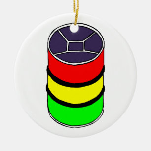Staal Pan Rasta-kleuren Staal Drum Design Grafisch Keramisch Ornament