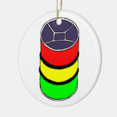 Staal Pan Rasta-kleuren Staal Drum Design Grafisch Keramisch Ornament (Links)