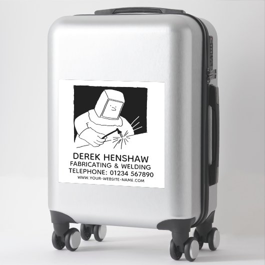 Staal, vervaardiging en bekleding sticker (Koffer)